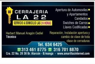 cerrajería 24 horas Bucaramanga